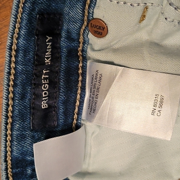 5/$25 LUCKY BRAND Bridgette Skinny Ripped Mid Rise Ankle Hipster Jeans - Picture 5 of 12